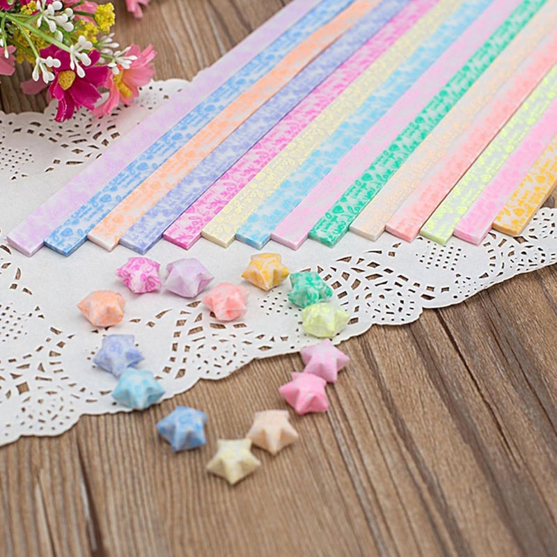 Loaengeo Luminous star paper strips, origami strips (20 colors/600 sheets) - Image 3